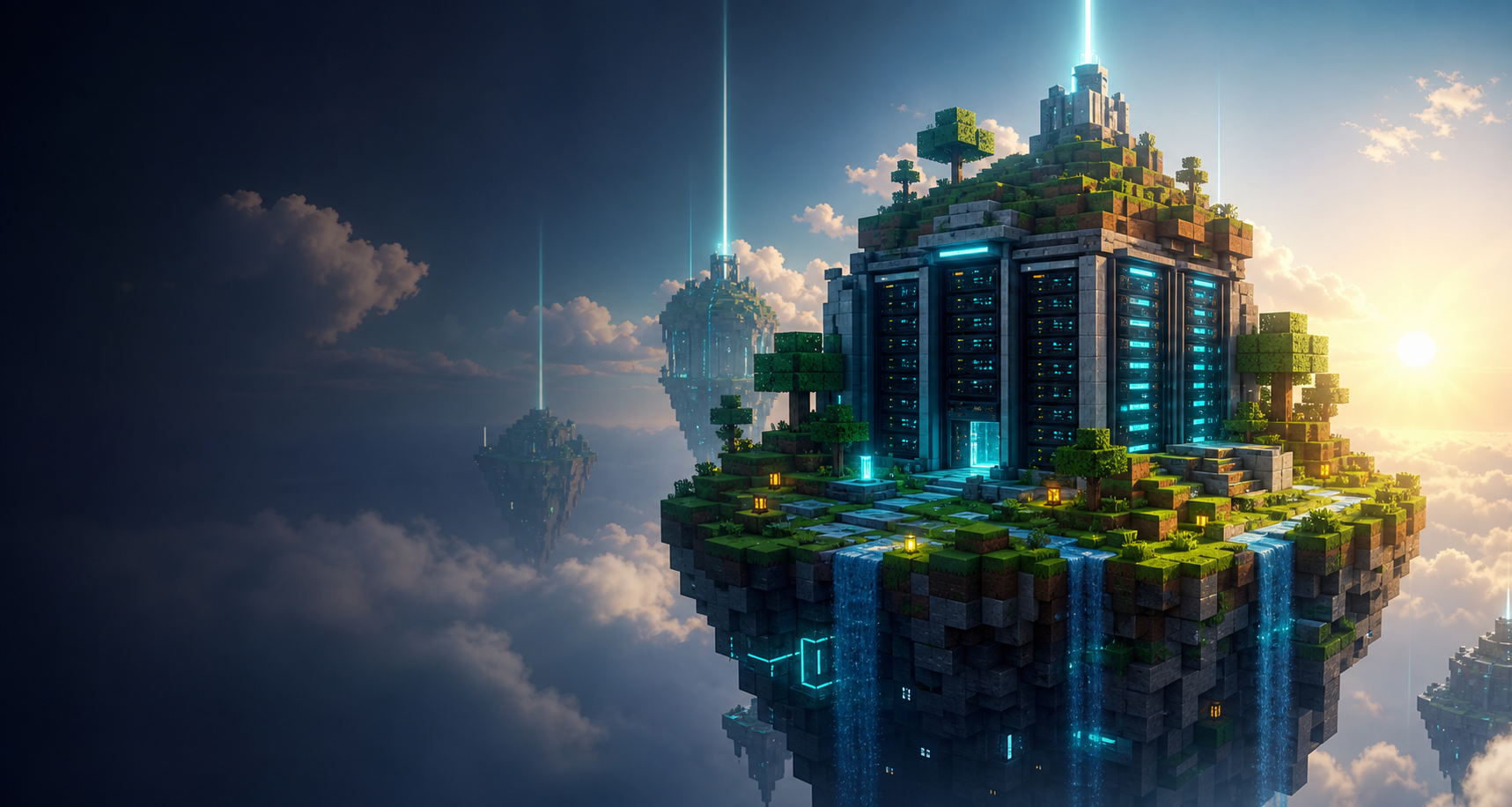 Minecraft server world cover art